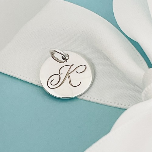 Alphabet Disc Charm Initial Pendant 
