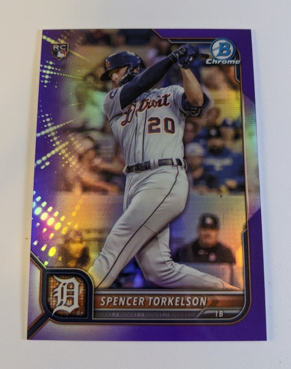 2022 Bowman Chrome Purple Refractors #53 Spencer Torkelson /250 ROOKIE RC