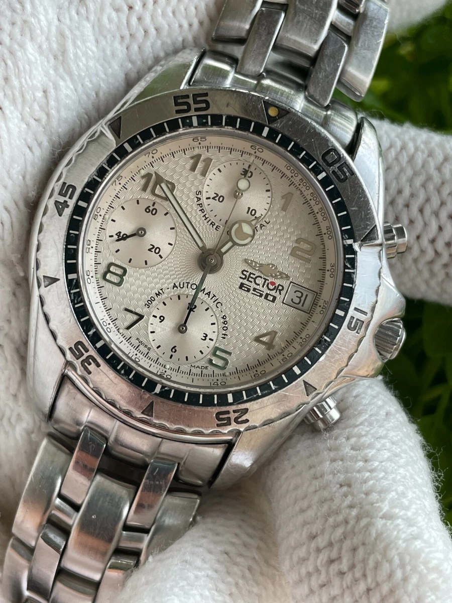 SECTOR WATCH 650 CHRONOGRAPH AUTOMATIC DIVER 300 MT / 990 FT MENS 40mm SWISS