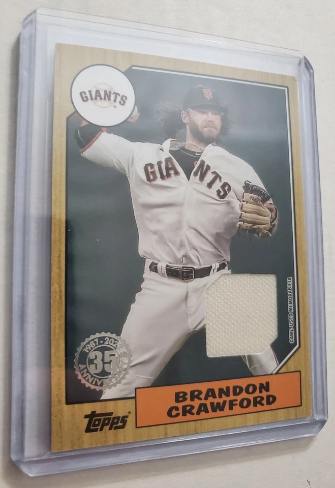 Brandon Crawford 2022 Topps Series 2 35th Anniversary Jersey Relic #87BR-BC - Image 3 of 4