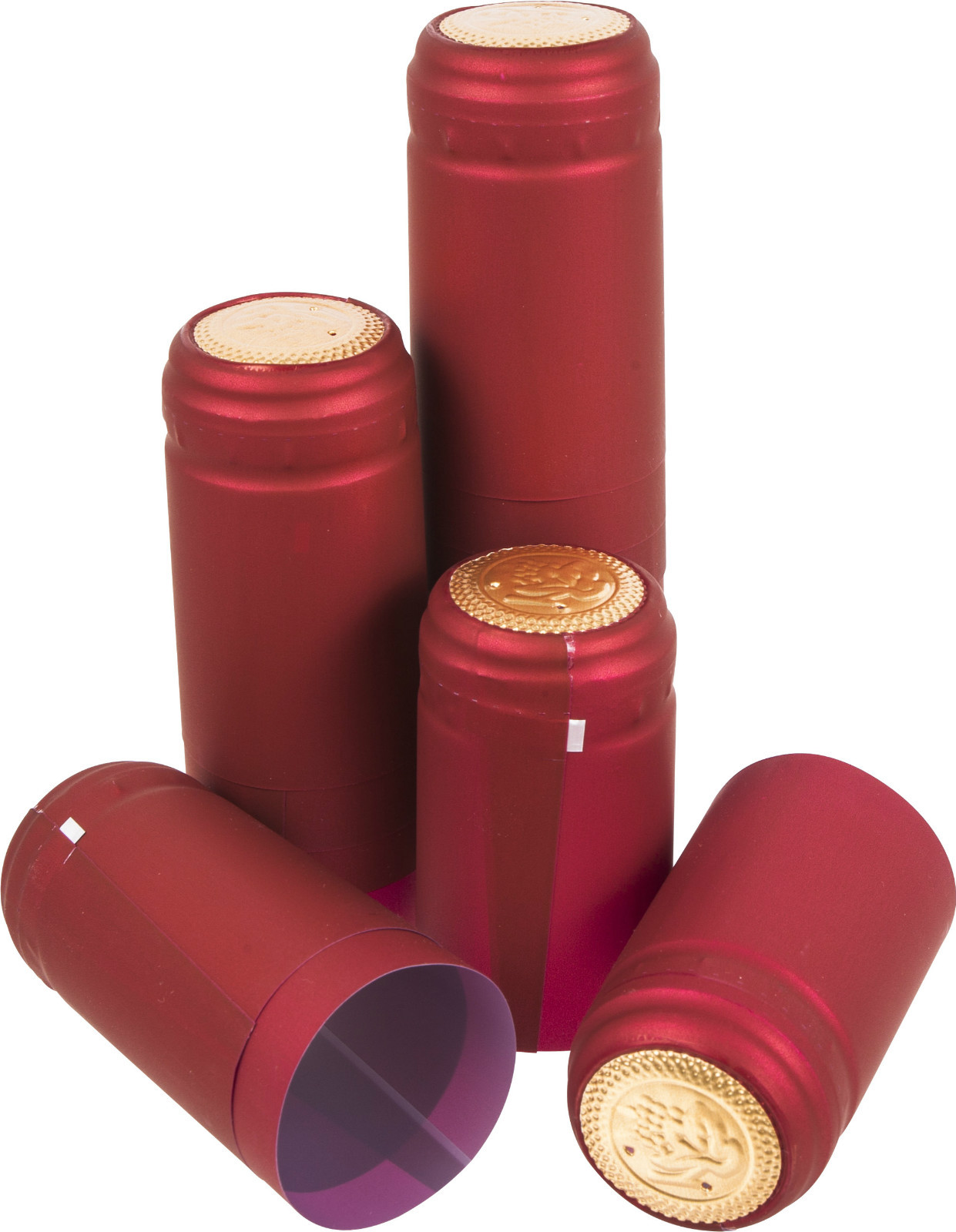 100 Shrink Caps Shrinks Capsules Wine Making Bottle RED FAST DELIVERY