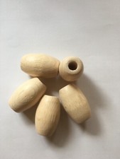 Holzperlen Olive Natur Basteln Perlen F&auml;deln Buchenholz