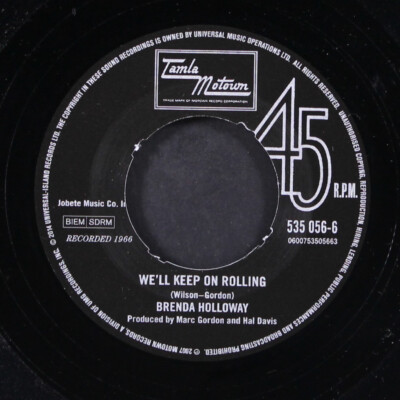 BRENDA HOLLOWAY/TEMPATIONS: we'll keep on rolling / angel doll TAMLA MOTOWN 7''