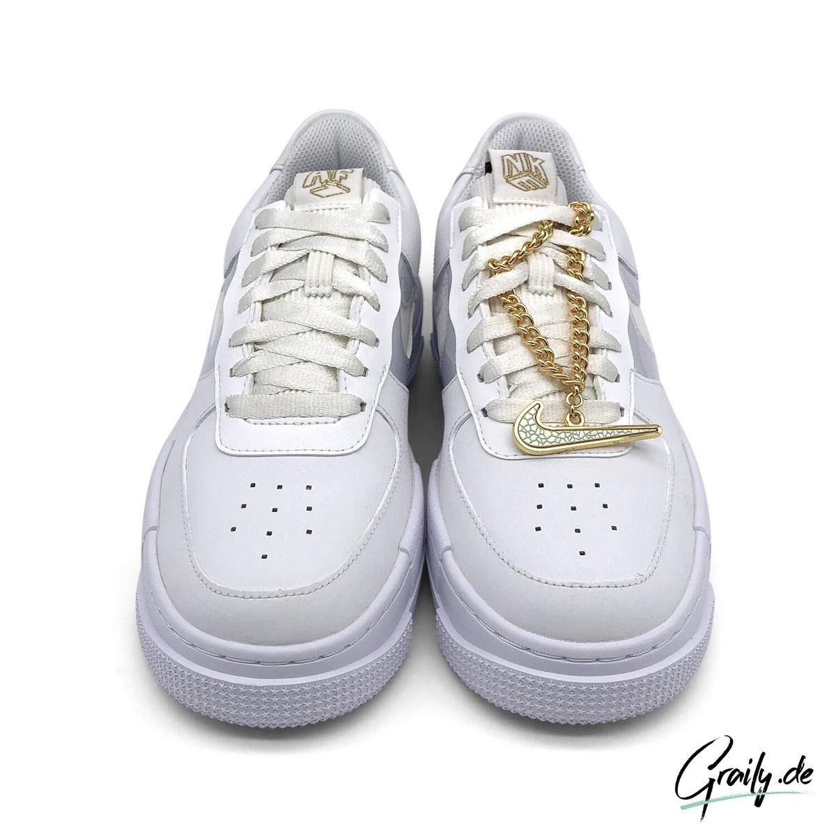 Nike Air Force 1 Pixel Mit Kette Kampf Pflanze kreativ nike air force damen gold kette Missverstehen