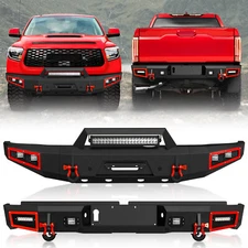 Front /Rear Bumper for 2014-2021 Toyota Tundra Pickup Truck Bumpers+LED Lights 