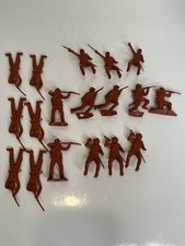 Vintage 1960's MARX MPC Lot Plastic Civil War Army Men 18 Figures Red