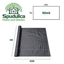 Woven Geotextile Garden Fabric Roll 2M WIDTH X 25M LENGTH 50M2