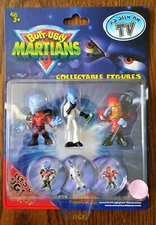 Butt-Ugly Martians Figures w/ Bogs Battle Discs Emperor Bog Hasbro 2000 NEW!