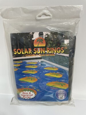 Solar Sun Rings (1 Ring) With Palm Tree Design - 1 Round Cover - New In Package!