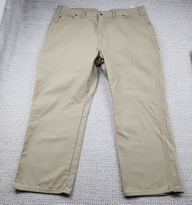 Genuine Dickies Carpenter Jeans Pants 44X30 Canvas Tan Great Condition Workwear