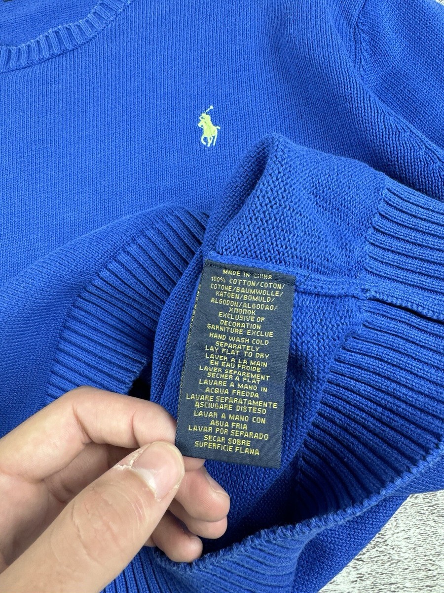 Polo Ralph Lauren 90S Knited Old Money Streetwear Blue Men L