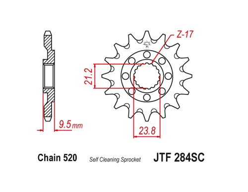 Yfz 450 Sprocket JT Front Sprocket 14 Tooth - Fits Raptor 660, YFZ450, YZ/WR 450F, 426, 400, YZ250 (1999-2024) YZ 250 Sprocket Cover - Foto 5