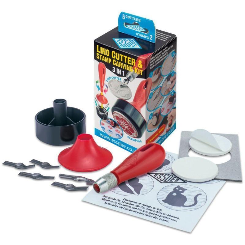 Essdee 3-In-1 Lino Cutter & Stamp Carving Kit
