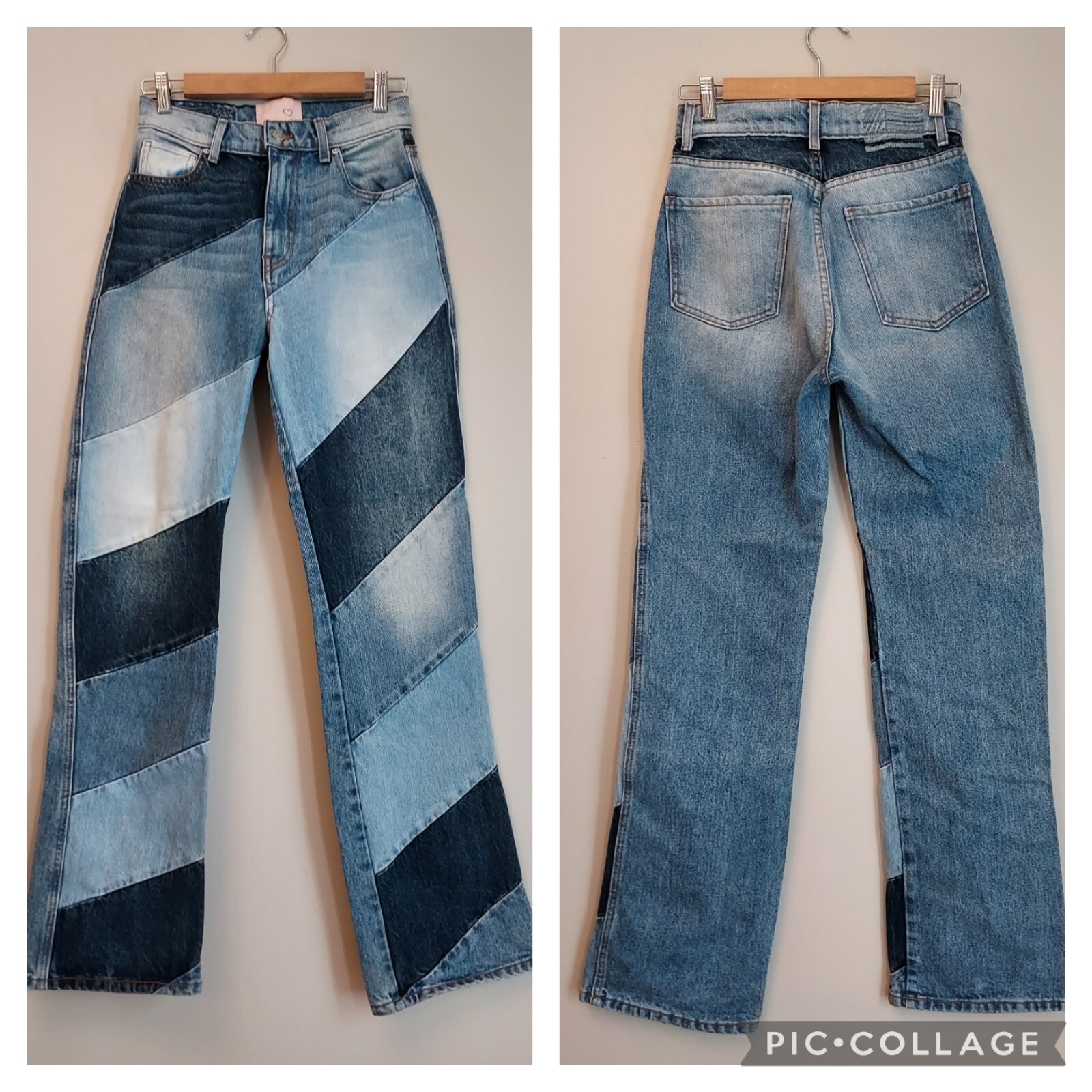 Revice Size 26 Patchwork Colorblock High Rise Den… - image 3