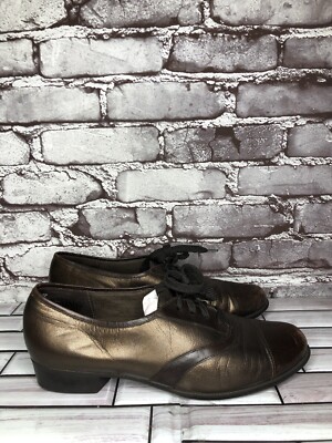 Munro American Ascot Bronze Leather Cap Toe Lace Oxfords Women s Sz 9.5M US/40EU