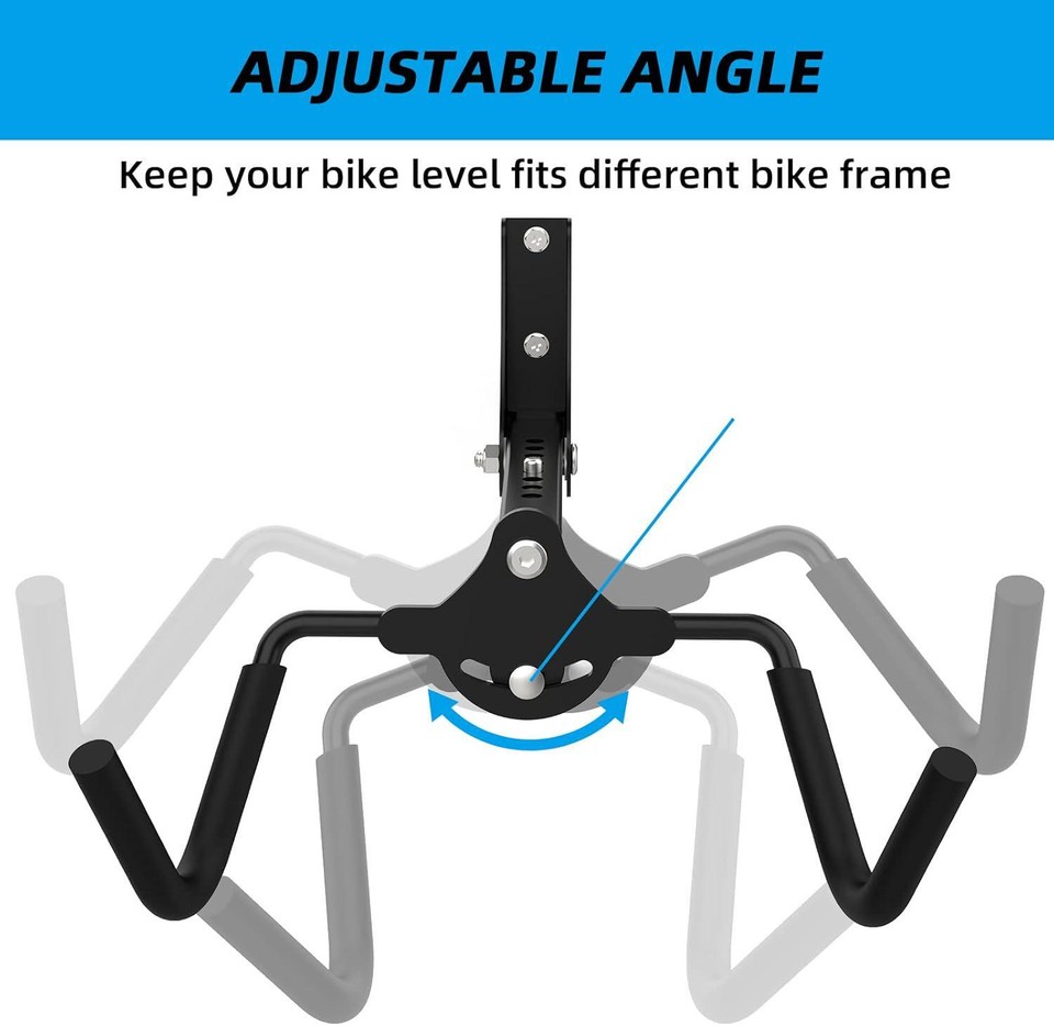 Foldable Bike Wall Mount Rack, Bike Rack Garage, Horizontal Bicycle