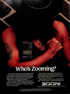 1991 Zoom 9002 Guitar Effects Processor - Vintage Ad