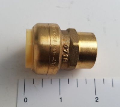 1 TO 100 PCS. 3/4'' PUSH FIT X 1/2'' FEMALE THREADED ADAPTER,
