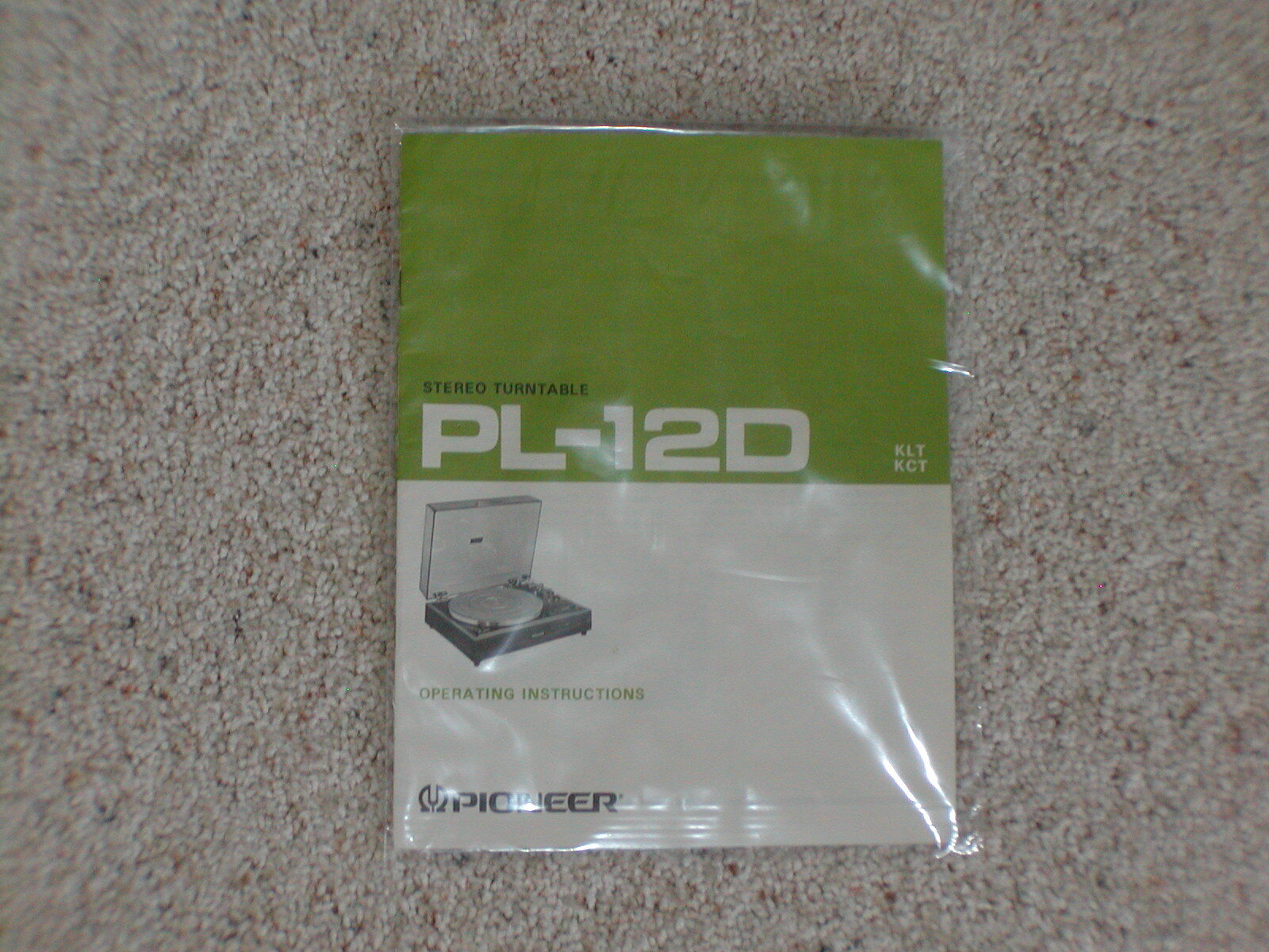 Vintage Original Pioneer PL-12D Manual. Good Condition.