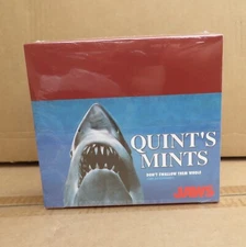 QUINT'S MINTS Jaws Movie Embossed Metal Tins Box of 18 NEW SEALED