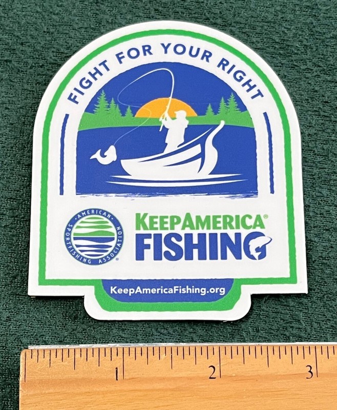 Keep America Fishing Sticker Decal Fish Fight For Your Right Lure Salmon Trout