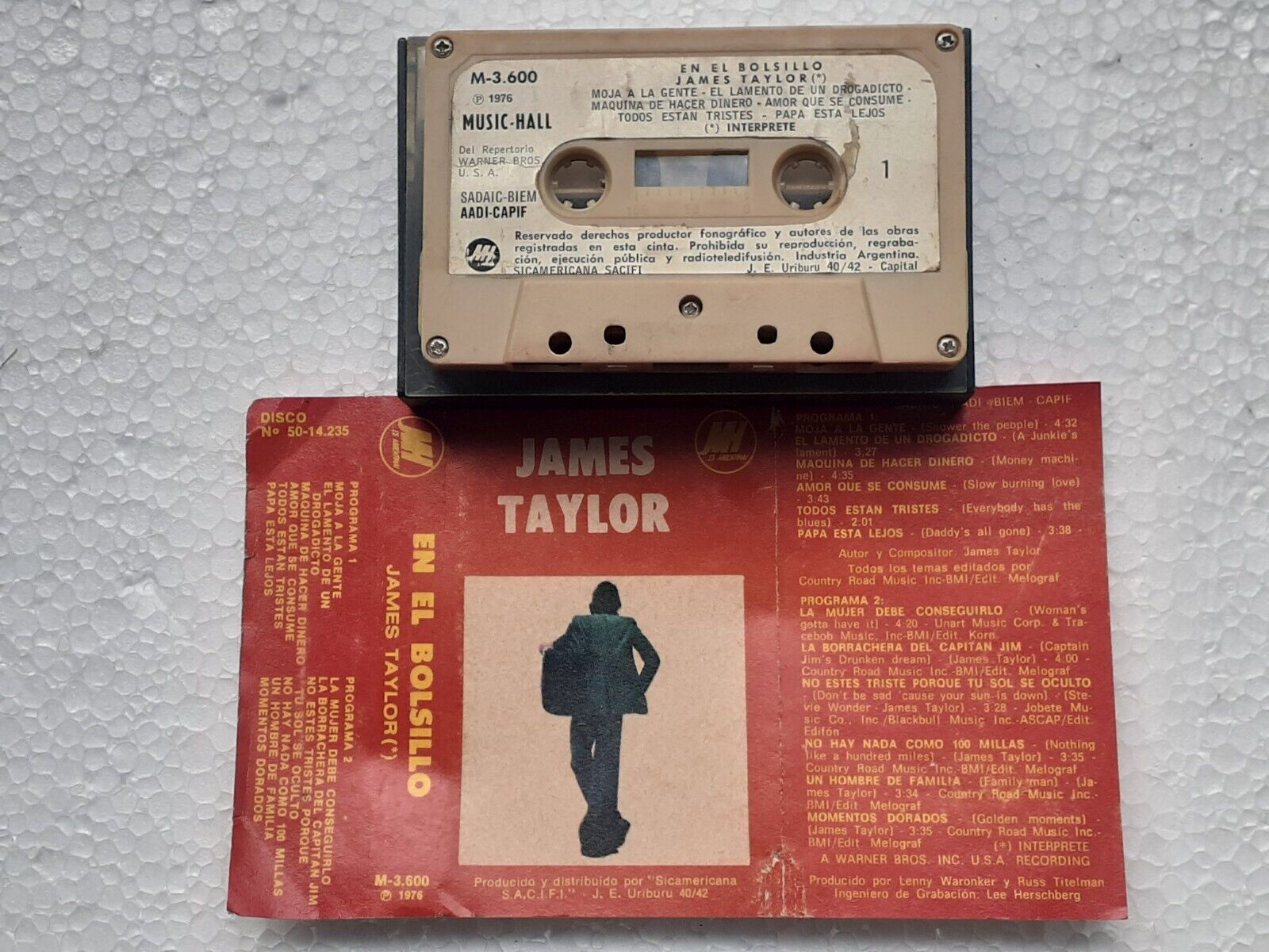 James Taylor	En el Bolsillo	1976	Argentina  Rare Cassette Tape