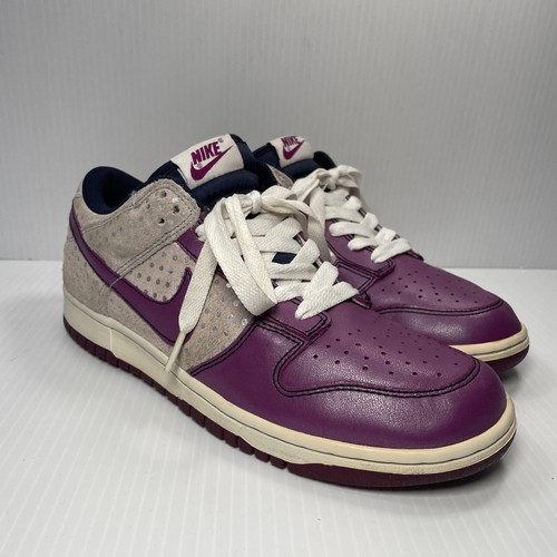 purple and red dunks
