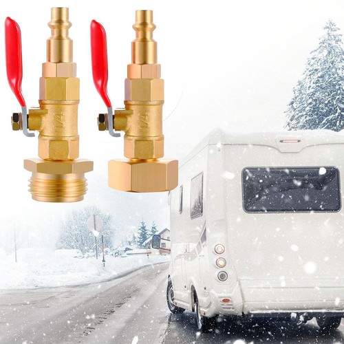 RV Winterize Ausblasadapter Ventil 1/4" 3/4" Stecker Schnellkupplung innen außen - Bild 2 von 15