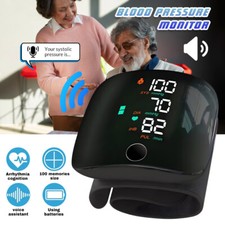 Upgraded LED Wrist Blood Pressure Monitor Automatic BP Cuff Heart Rate Machine
