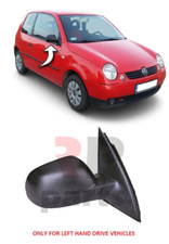 FOR VW LUPO 2001-2002 NEW FRONT WING MIRROR MANUAL BLACK RIGHT O/S (SMALL) LHD