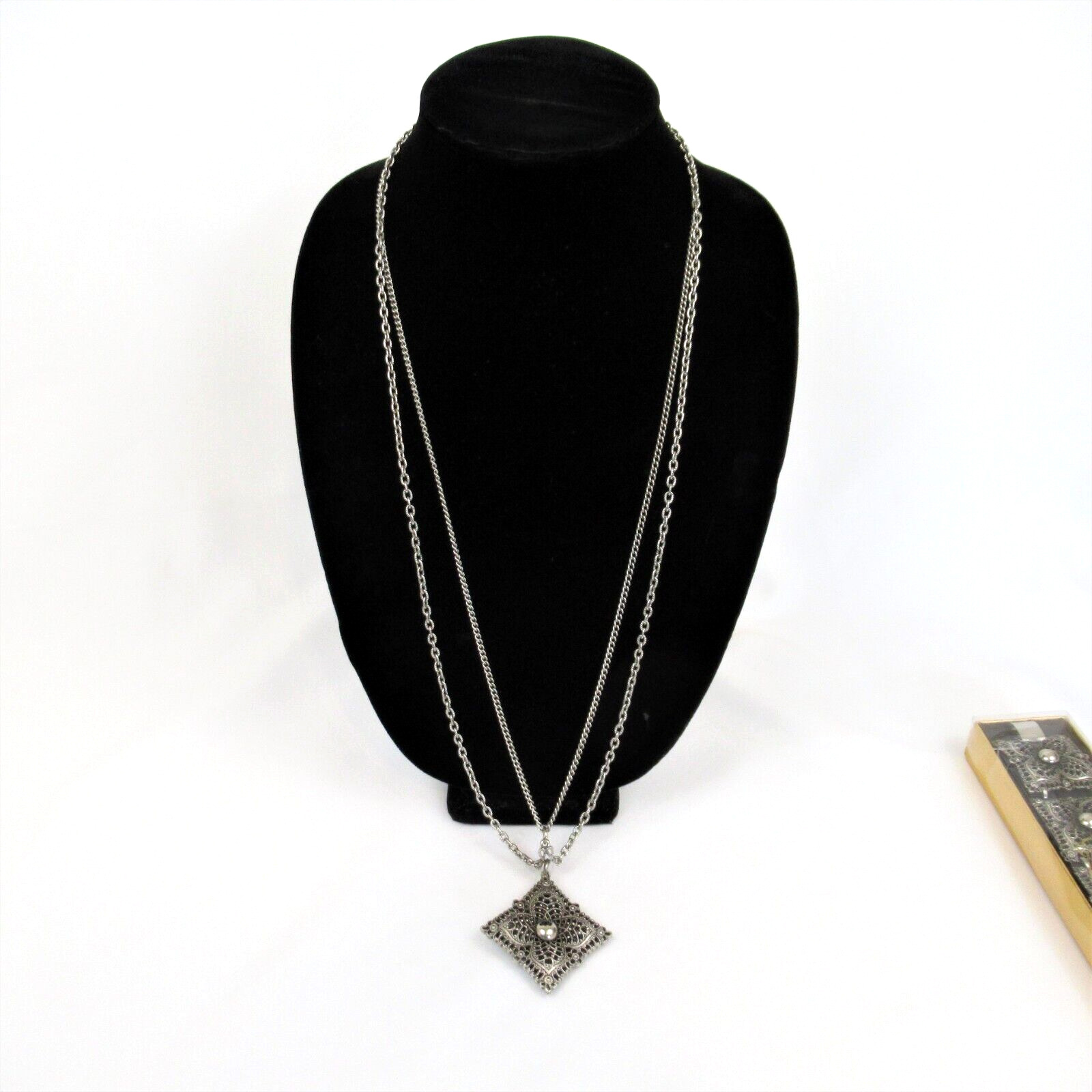 Vintage Celebrity necklace and bracelet set silve… - image 4