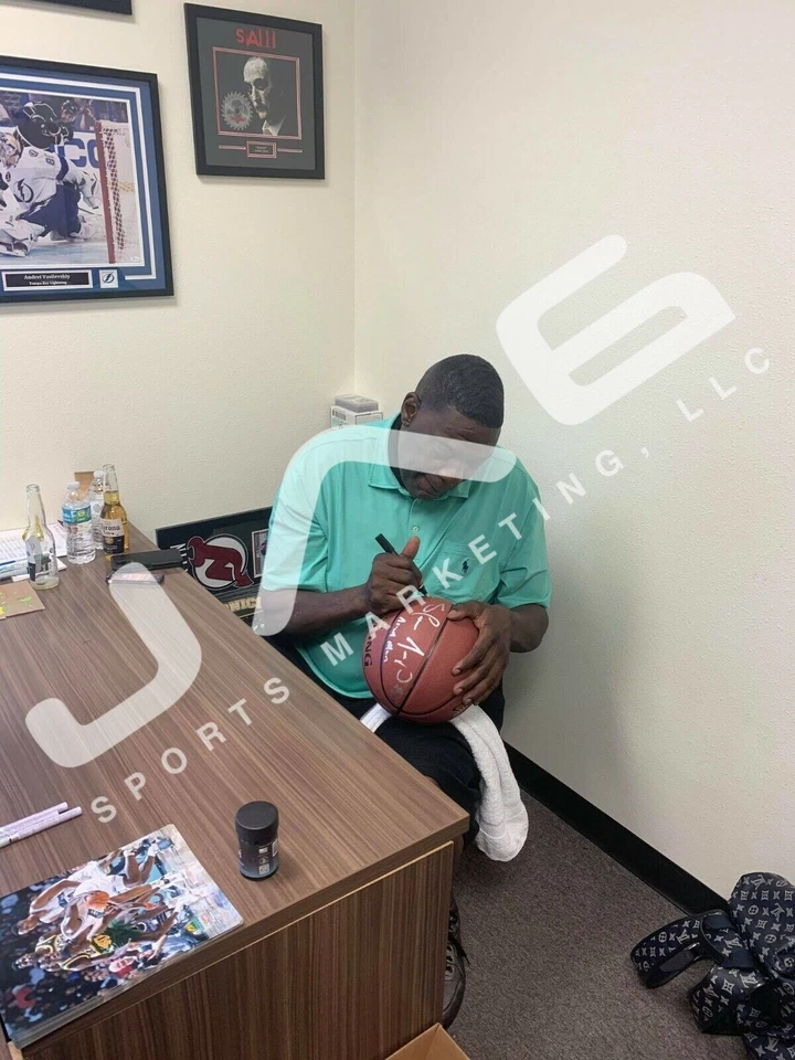 Shawn Kemp autographed signed inscribed floorboard Seattle SuperSonics JSA COA - Image 2 of 2