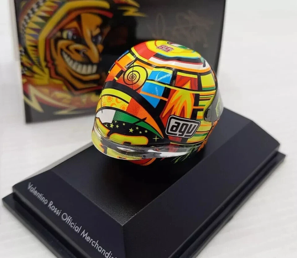 MODELLINO CASCO HELMET 1:8 MINICHAMPS VALENTINO ROSSI DUCATI MOTOGP 2012 DIECAST - Immagine 4 di 4