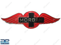 Motorhauben Haube Abzeichen Emblem Rot & Schwarz FüR Vintage Morgan Autos Aes