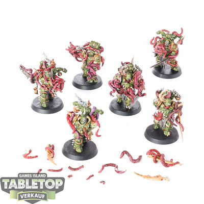Death Guard - 7 x Plague Marines - bemalt