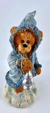 Bearstone Figurine Winter Poncho Lantern Christmas Holiday Statue Snowflakes