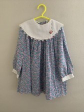 vintage 70s Girls Dress Rare Editions size 5 / xs Made in USA Union Made