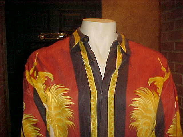 VINTAGE MENS JOEY RICHI SUEDE SILK SHIRT ROMAN GLADIATOR CHARIOT THEME LARGE image 4