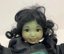 Baby Wicked Witch Doll (Elphaba) by Marie Osmond 2001 Green Face 8” Porcelain