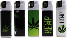 Neon Electronic Disposable Lighters, Assorted Design - 5 pack - Free Shipping !