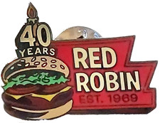 Red Robin 40 Years Anniversary Restaurant Lapel Pin