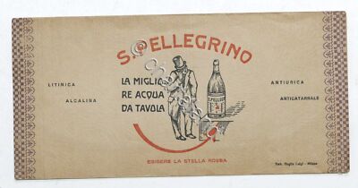 Vintage napkin holder - S. Pellegrino - The best table water - 1940s