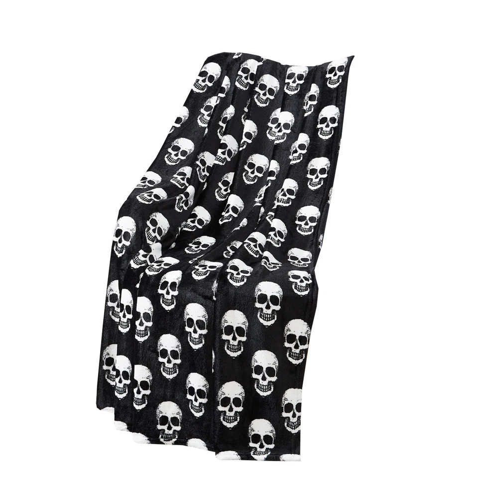 Kate Aurora Halloween Spooky Skulls Soft & Plush Oversized Accent Throw Blanket - Image 3 of 3