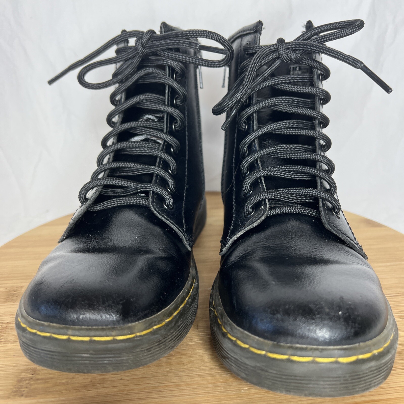 Doc Martens Zavala J Combat Boots Womens Size 5 Black Leather Zip UP Boots thumbnail 6