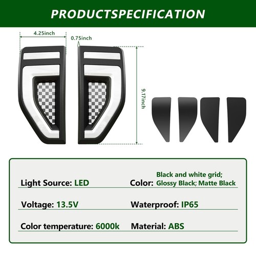 2PCS Luce di segnalazione laterale compatibile con Ford Maverick 2025 XLT LED S... 2022-2024 - Foto 6 di 6