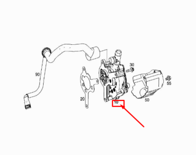 Original Mercedes-Benz AMG C63 Bi-turbo Vacuum Pump A1772300065  
