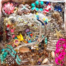 VTG Jewelry Lot Vintage New Junk Craft  Wear Resell Tangle Mixed 3 Pounds Huge