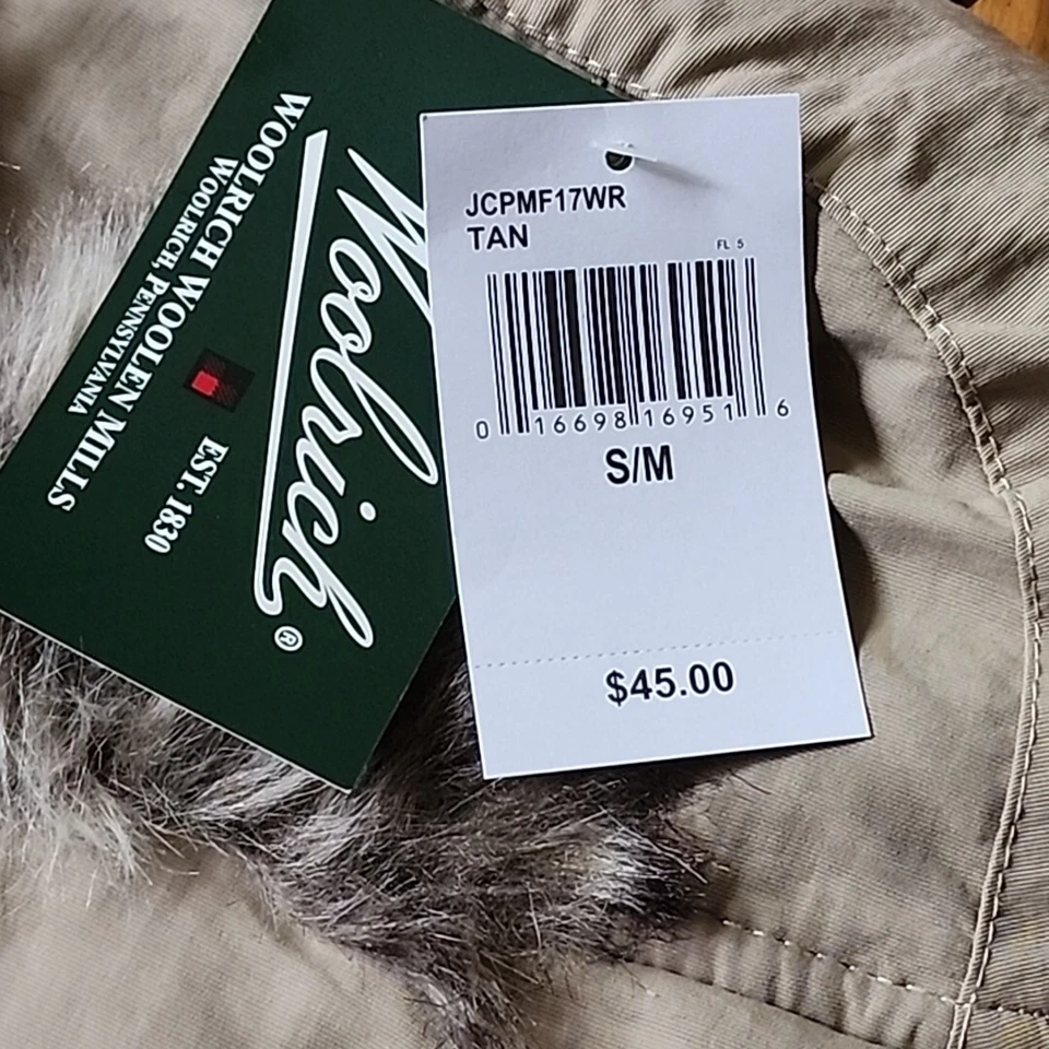 Woolrich Trapper Style Furry Hat Wool Blend Ear Flap Size S/M NEW, Faux Fur - Image 4 of 4