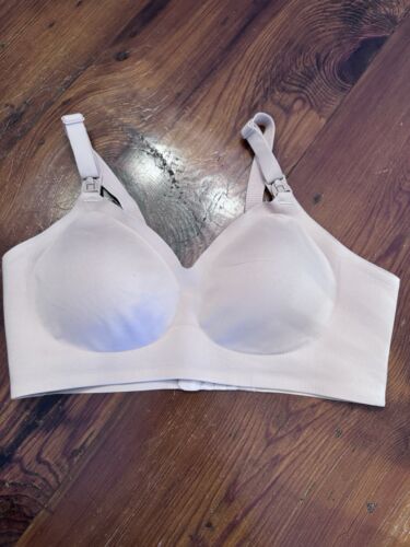Momcozy Nursing Bra Seamless Ultra Comfort Maternity Bra Nude Size M