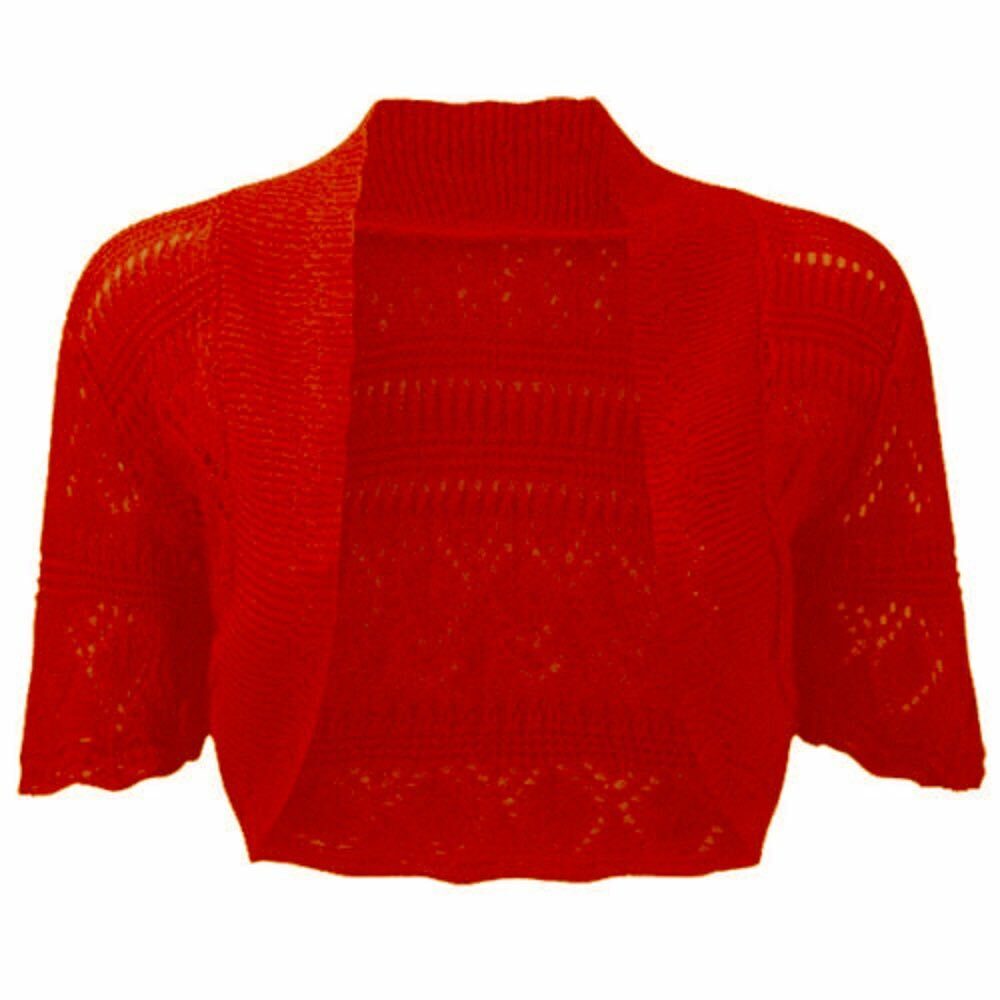 Geagodelia Bolero Da Donna Aperto Sul Davanti Lavorato A Maglia Cardigan Donna Corta Cardigan Elegante Coprispalle Estivo Camicetta A Maniche Lunghe All'Uncinetto Top (Albicocca A, Taglia Unica - Foto 9